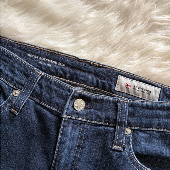 AG Ex Boyfriend Slouchy Slim Mid Rise Distressed Jeans - Picture 4 of 7